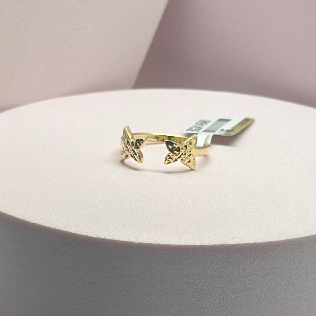 18K Yellow Gold - Open Butterfly Ring (Size 8)