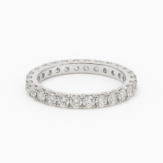 925 Sterling Silver - Zircon Band Ring