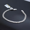 925 Sterling Silver - Thick Link Square Bracelet