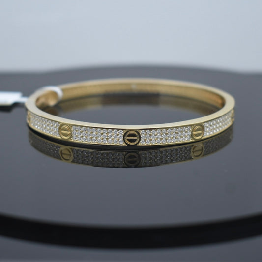 925 Sterling Silver - Yellow SJCR Full Stone Bangle