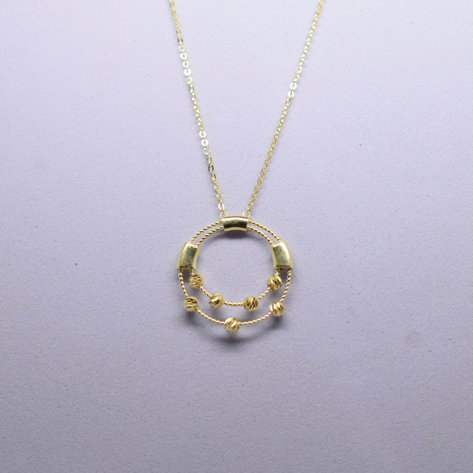 *LIMITED* 18K Gold - Dual Circle Ball Necklace