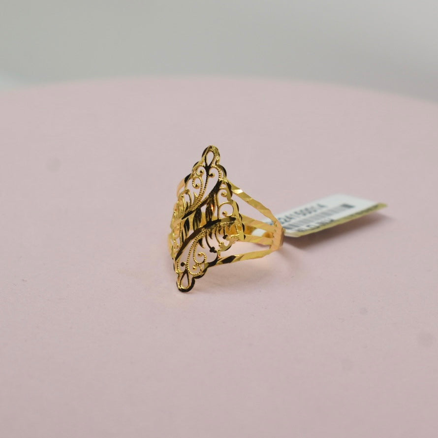 *LIMITED* 21K Yellow Gold - Hand Lazered Turkish Ring