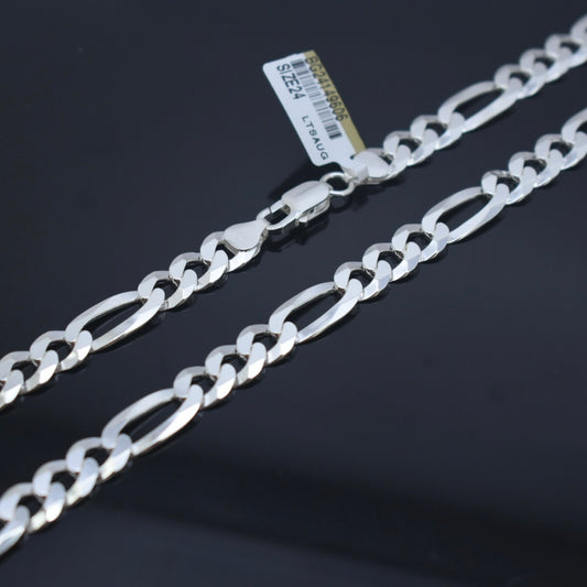 925 Sterling Silver - Thick Figaro Chain