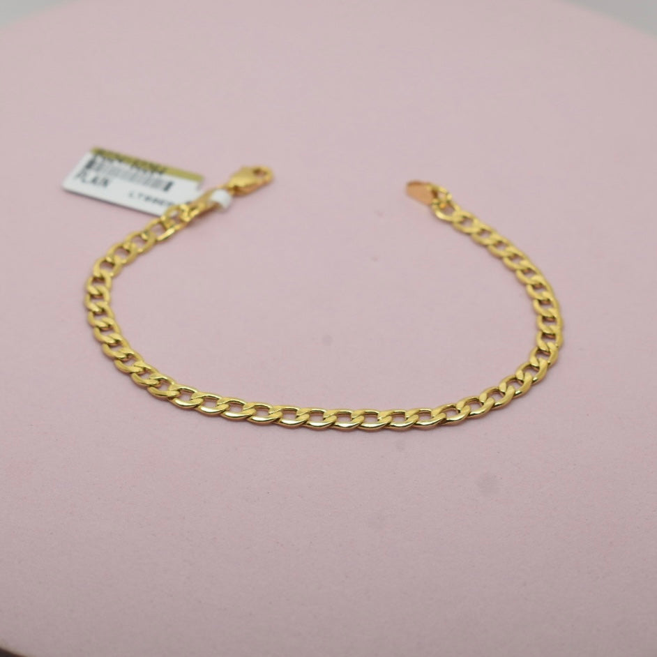 18K Gold - Unisex Curb Bracelet