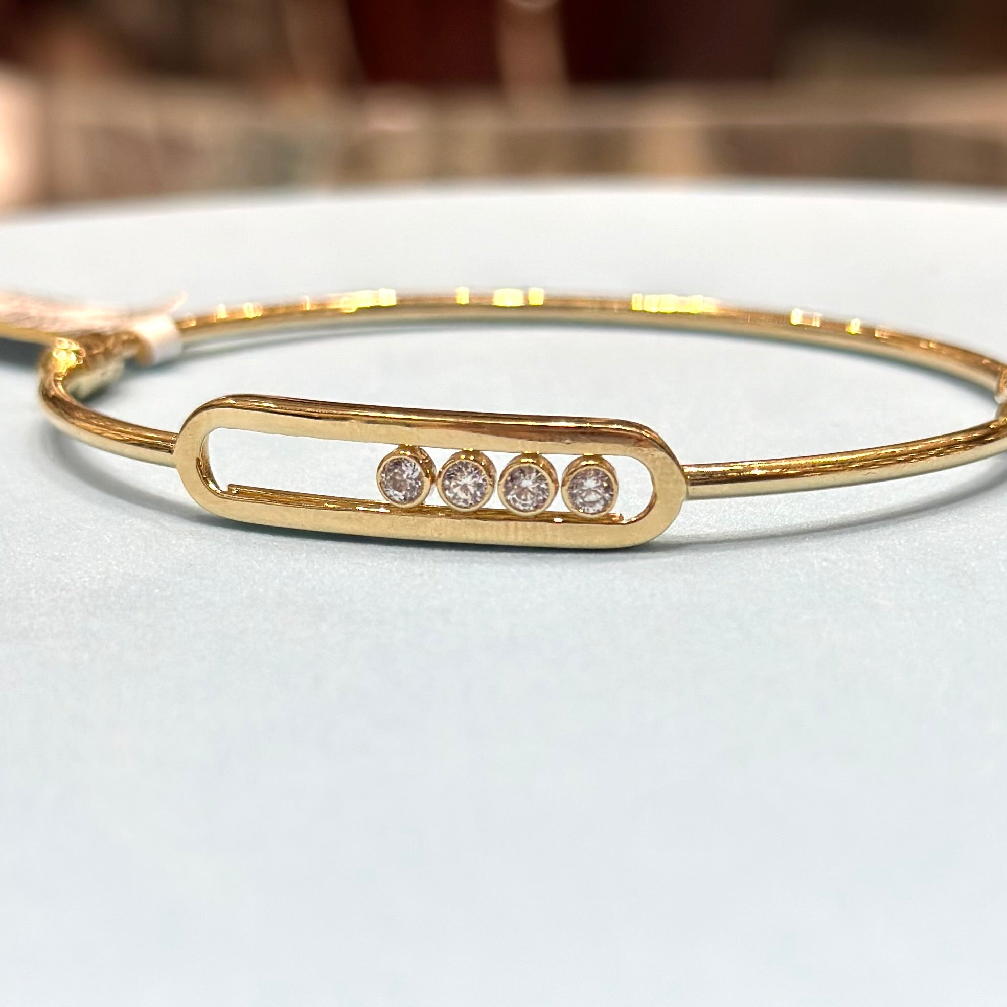 Real 18K Yellow Gold - SJMSK Uno Bangle (Sizes Available)