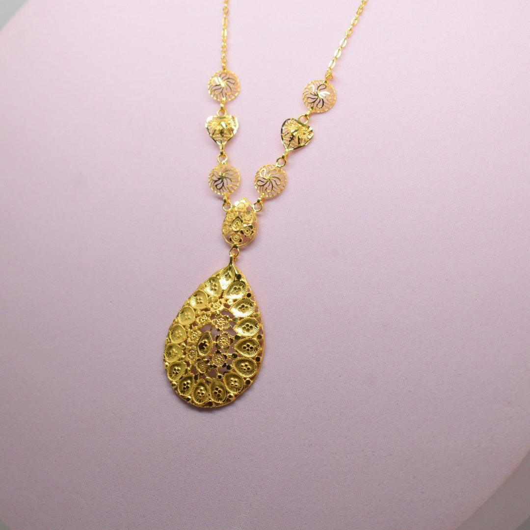 *SPECIAL* 21K Yellow Gold - Kuwaiti Plain Necklace