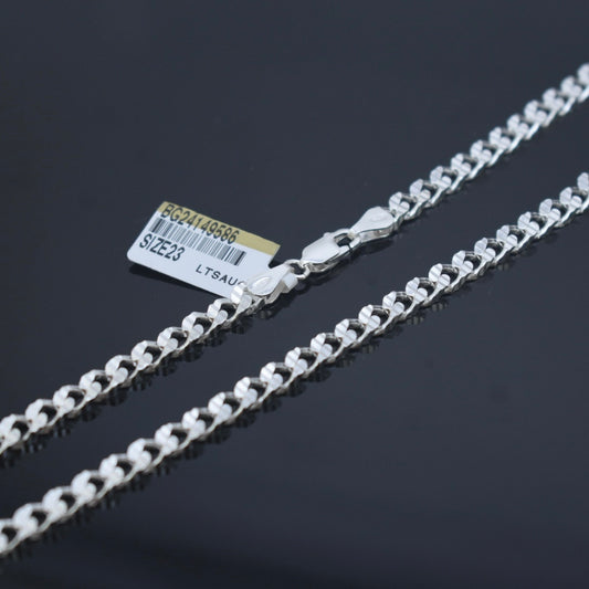 925 Sterling Silver - Small Textured Curb Chain