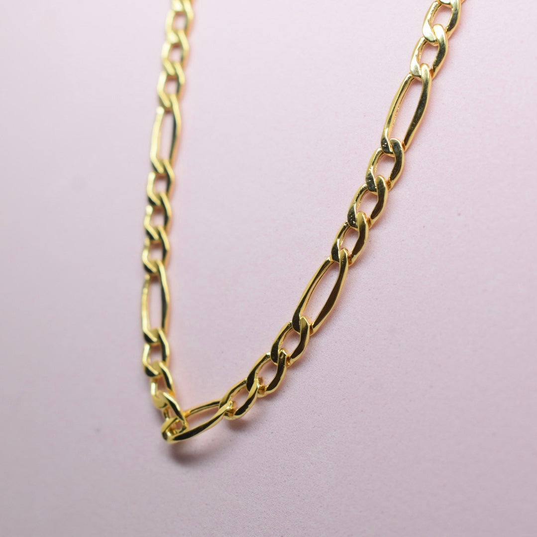 18K Yellow Gold - Figaro Chain