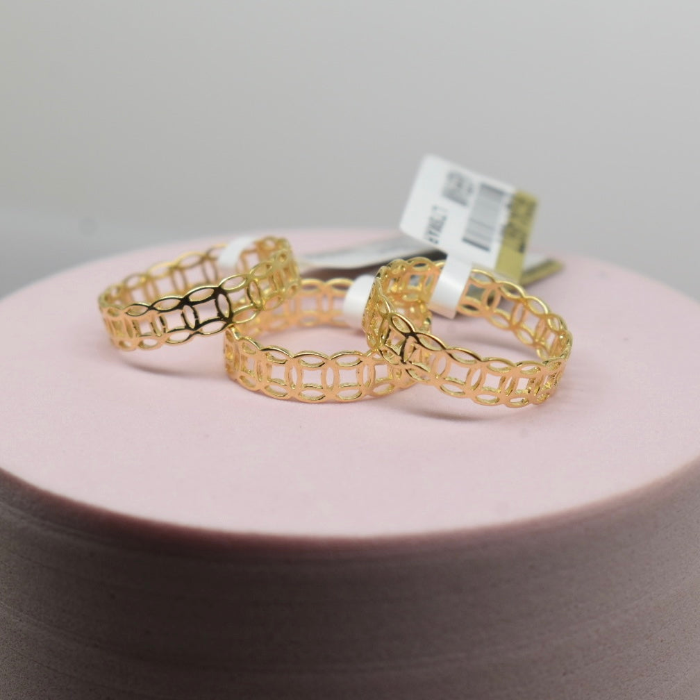 *TRENDING* Real 18K Yellow Gold - Money Catcher Band Ring