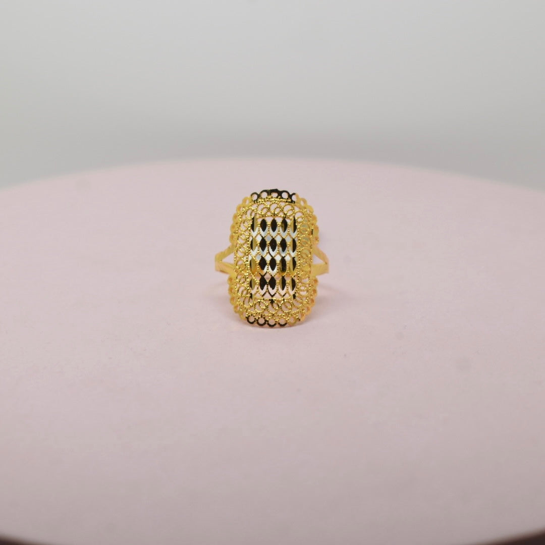 *LIMITED* 21K Yellow Gold - Hand Lazered Turkish Ring