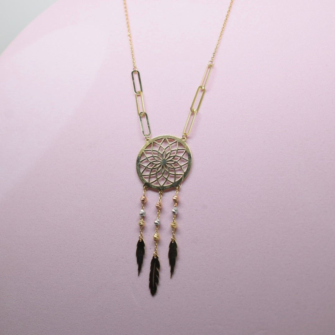 *LIMITED* 18K Gold - Dreamcatcher Paper Clip Necklace