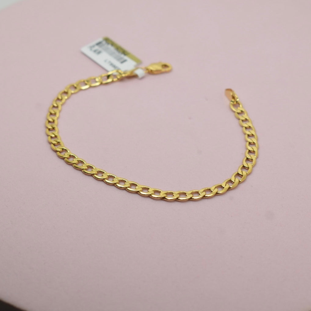 18K Gold - Unisex Curb Bracelet