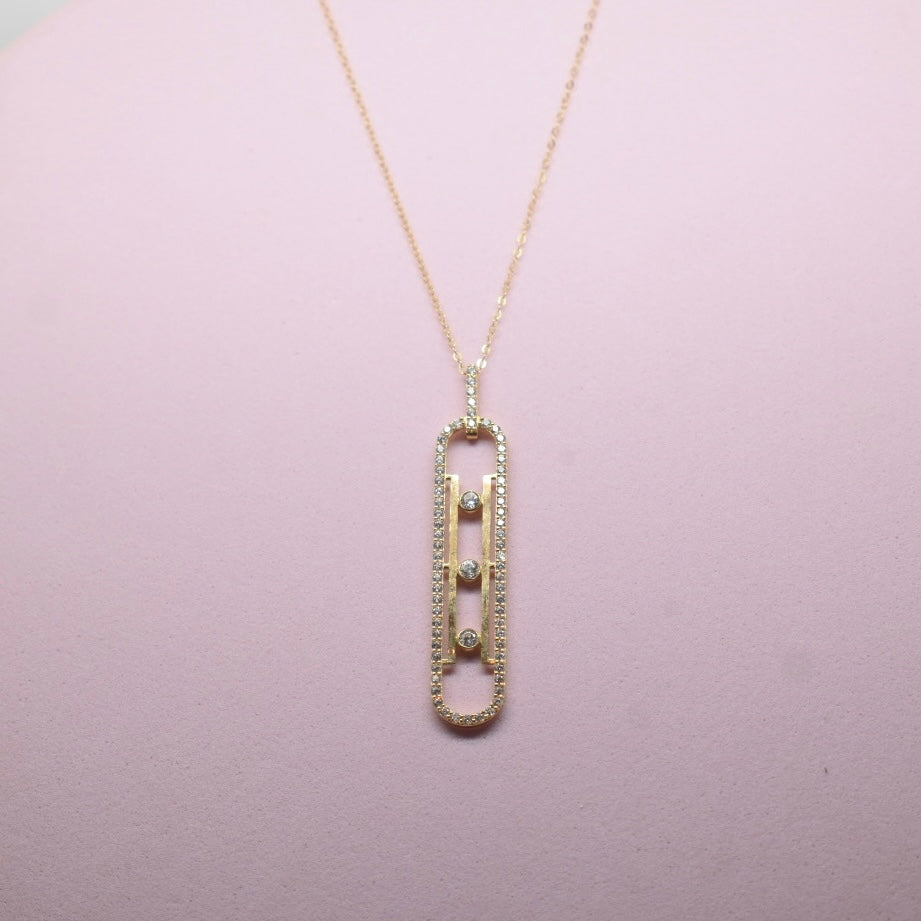 Real 18K Yellow Gold - SJMSK Thin Long Necklace