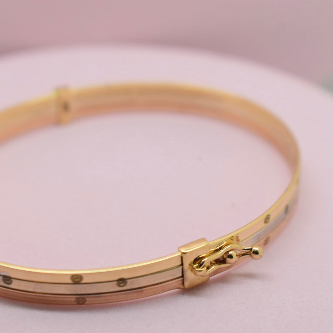 *LIMITED* 18K Gold - SJCR Tri Color Bangle