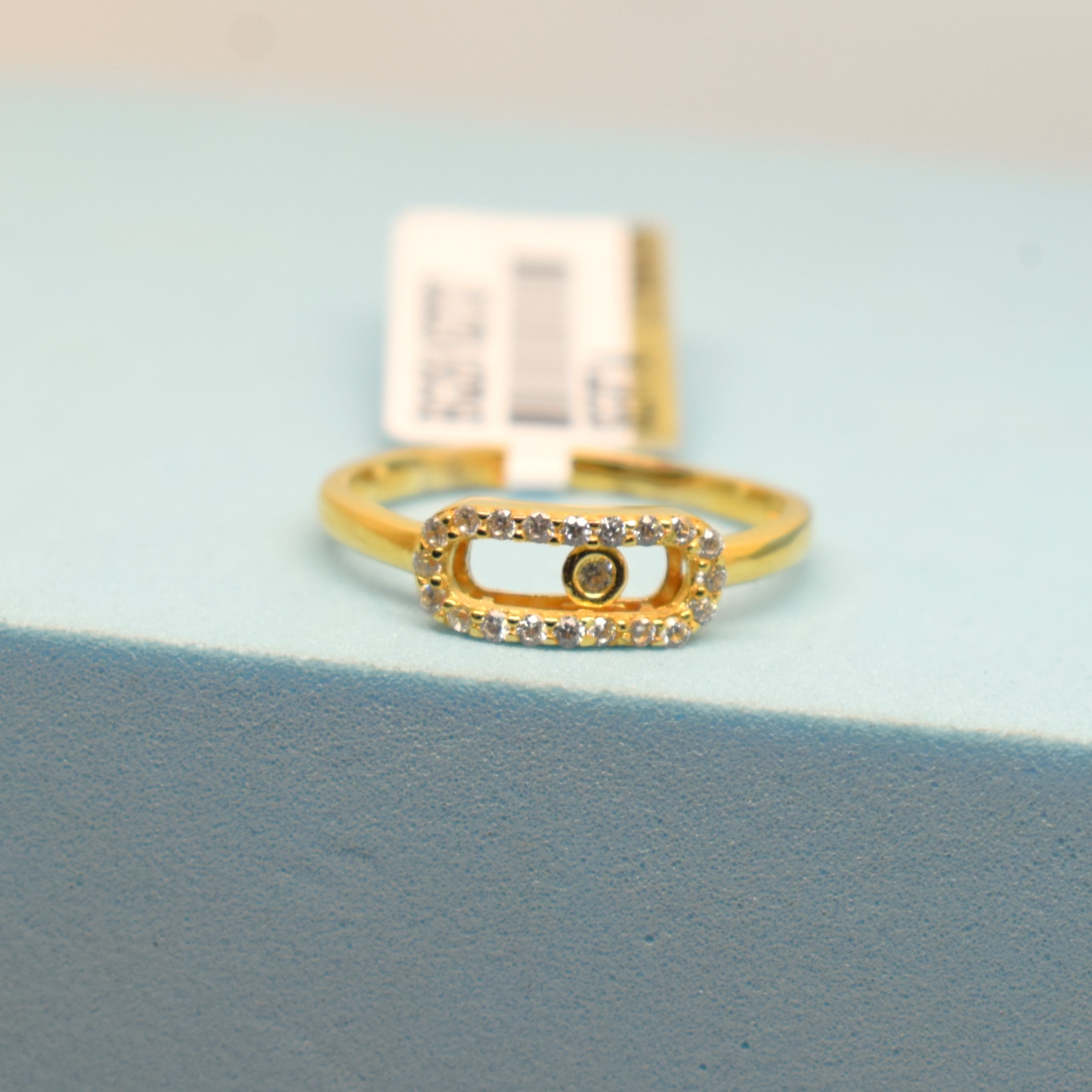 Fine 925 Sterling Silver -  Yellow Messika Moving Stone Ring