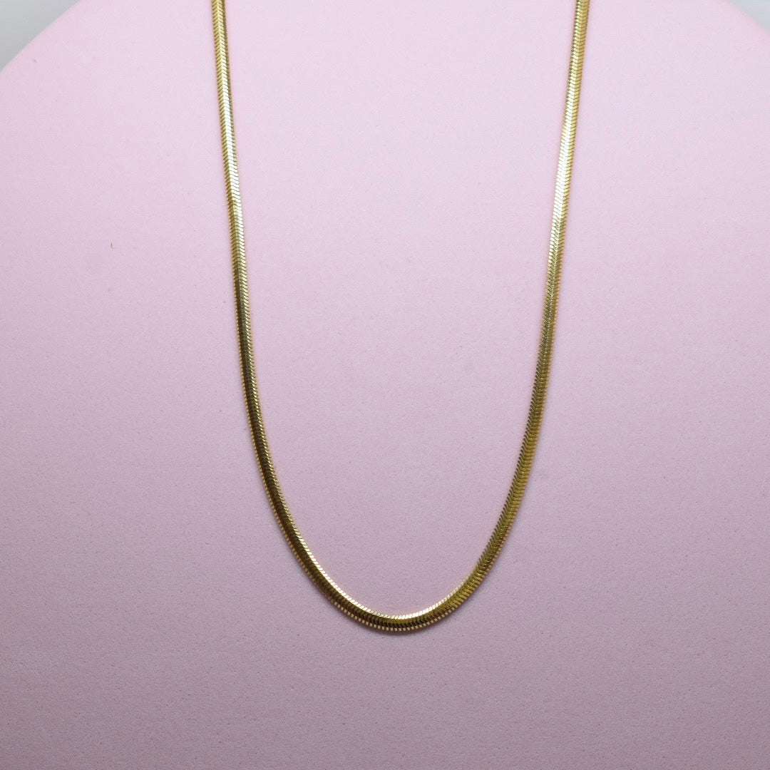 Real 18K Yellow Gold - *NEW* Thin Cobra Snake Chain