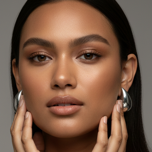 925 Sterling Silver -Chunky Water drop Earring