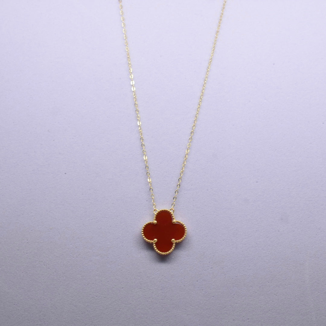 Real 18K Yellow Gold - SJVC Red Heart Chain Necklace