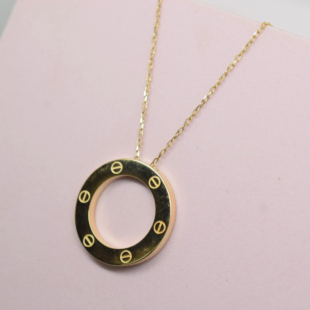 Real 18K Yellow Gold - SJCR Love Necklace