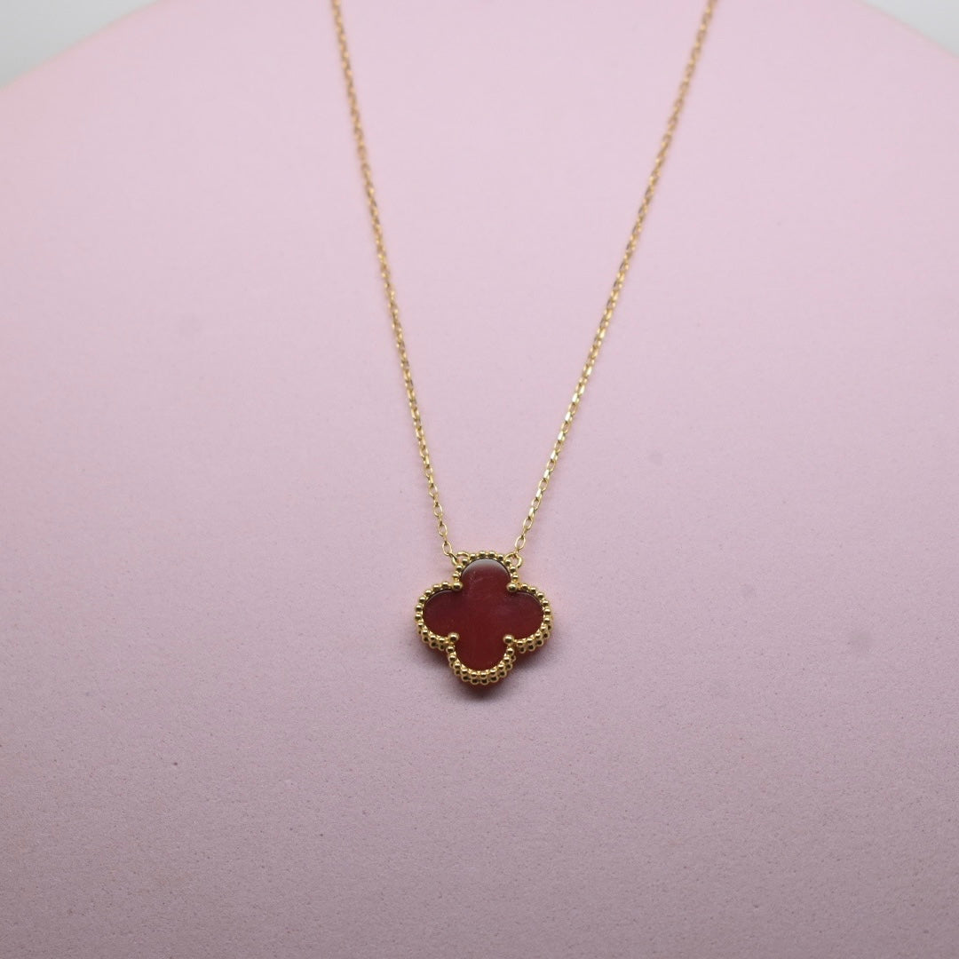 *Thin Light Weight* 18K Gold - SJVC Red Necklace