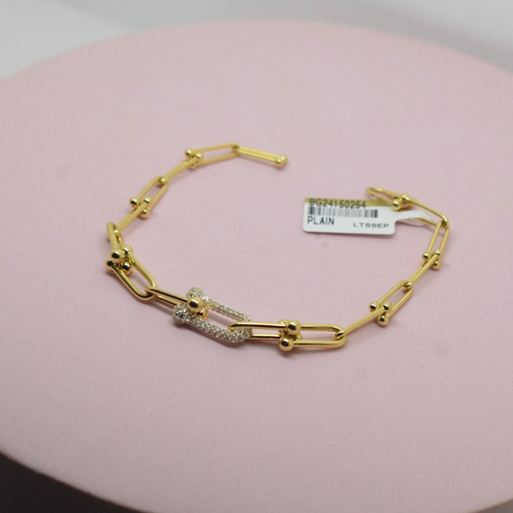 18K Gold - SJTFNY Hardware Stone Bracelet