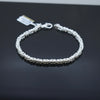 925 Sterling Silver - Thick Byzantine Bracelet