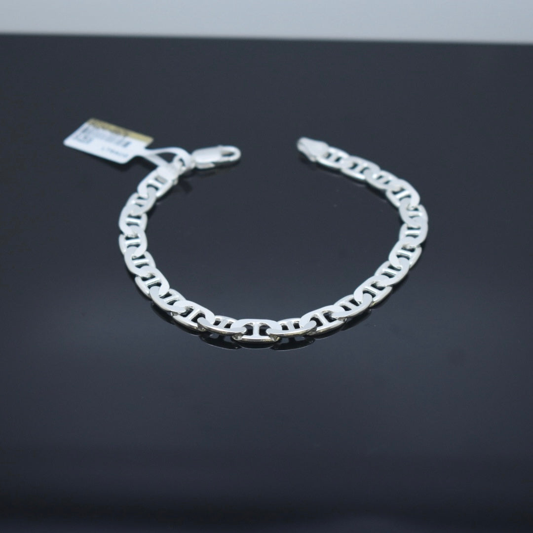 925 Sterling Silver - Flat Mariner Bracelet