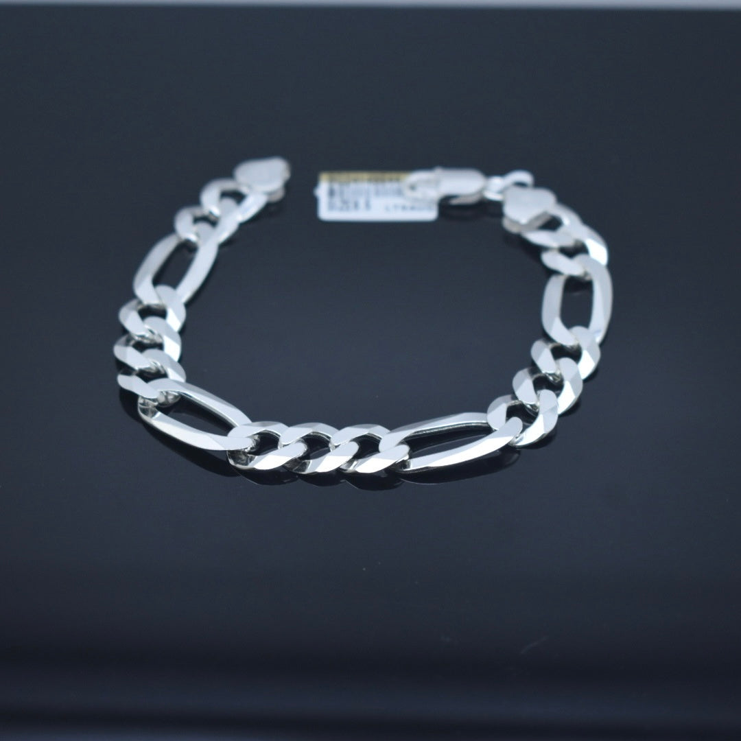 925 Sterling Silver - Thick Figaro Bracelet