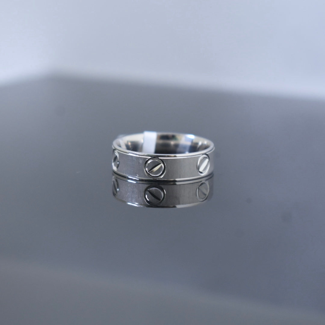 925 Sterling Silver - SJCR Matte Love Band Men Ring