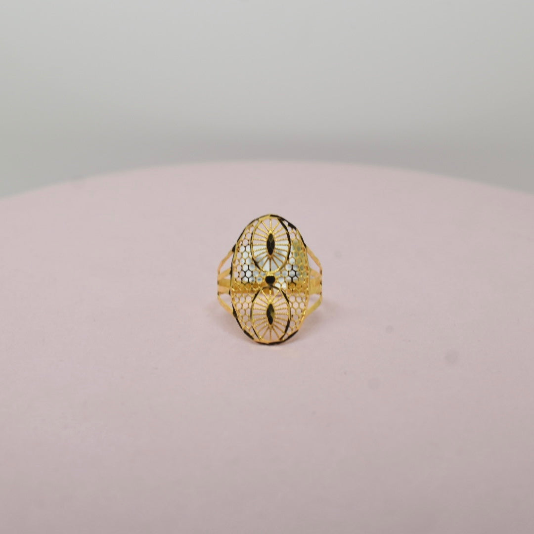 *LIMITED* 21K Yellow Gold - Hand Lazered Turkish Ring