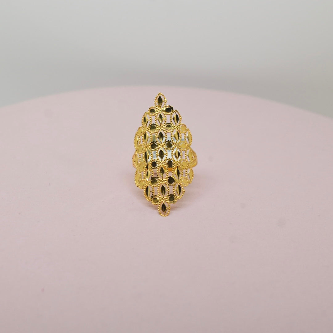 *LIMITED* 21K Yellow Gold - Hand Lazered Turkish Ring