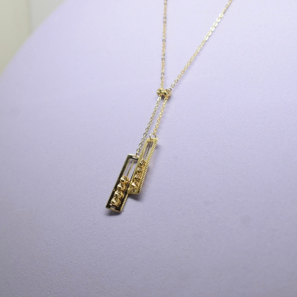 LIMITED* 18K Gold Hanging Ball Necklace – Sana Jewellers