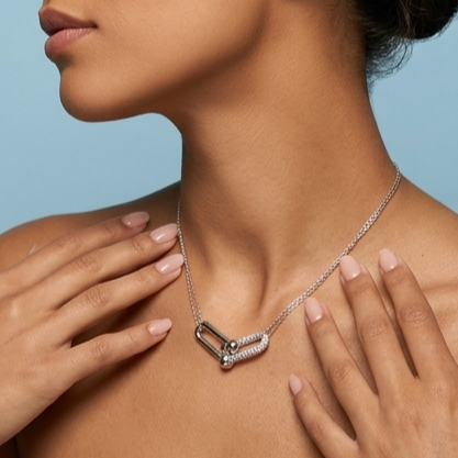 925 Sterling Silver - SJTFY Double Chain Necklace