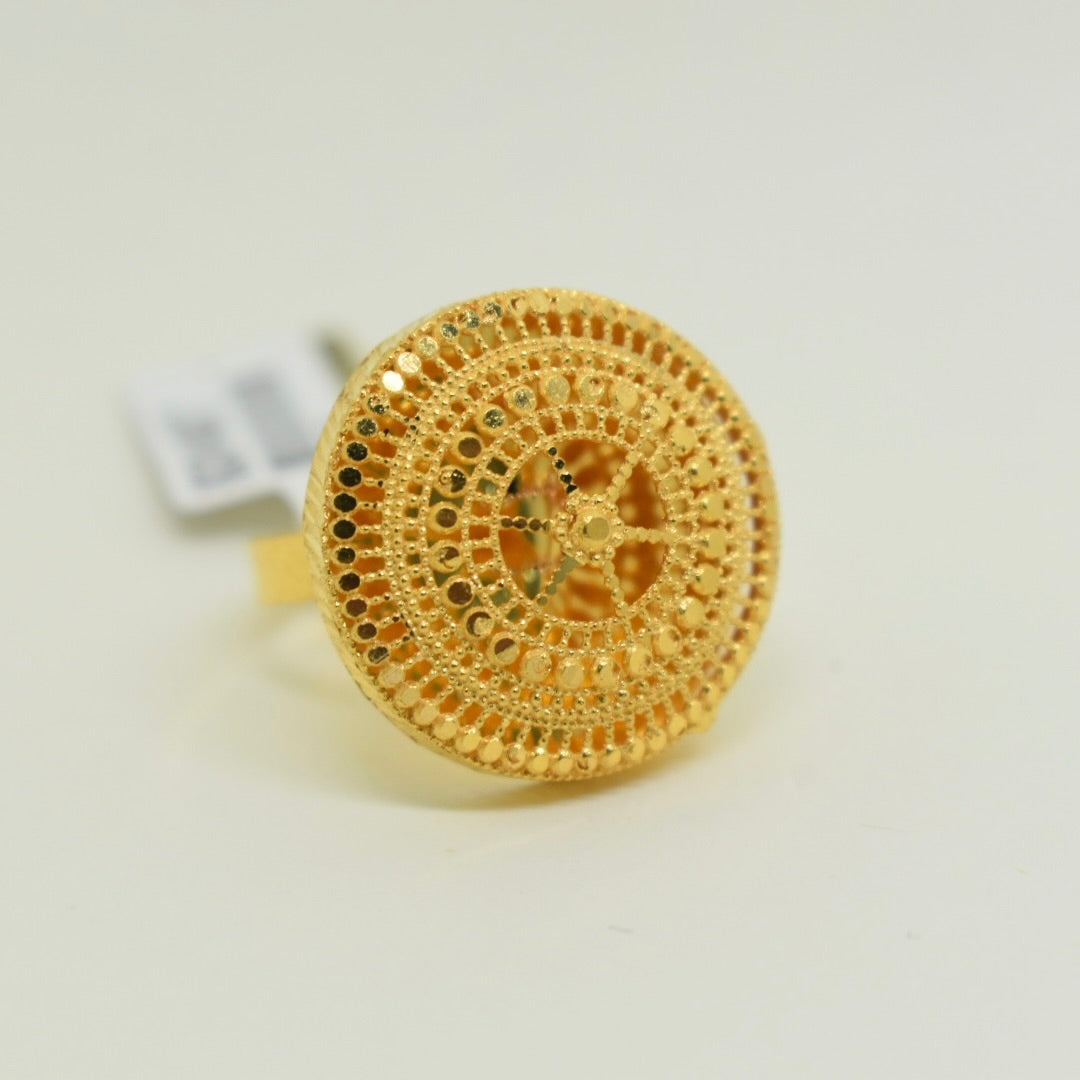 *NEW* 21K Yellow Gold Kuwaiti Design Plain Ring Sana Jewellers