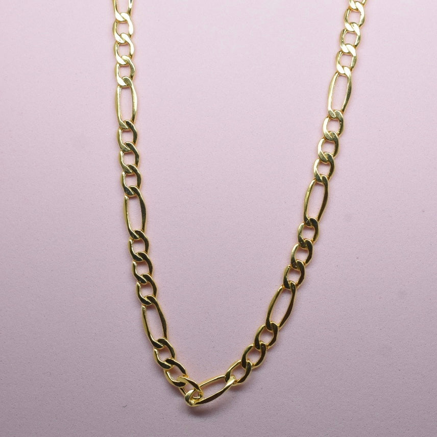 18K Yellow Gold - Figaro Chain