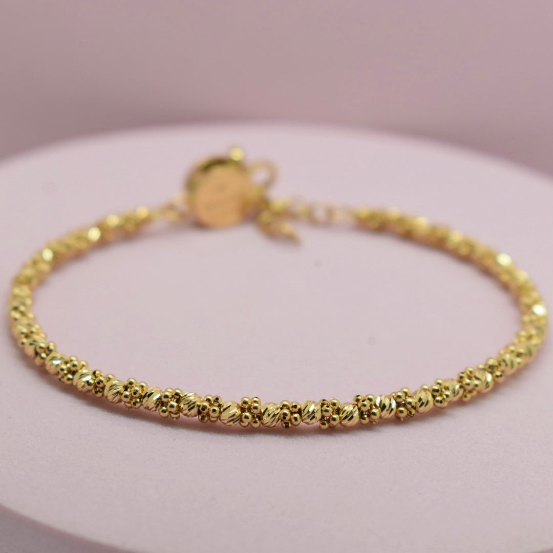 *LIMITED* 18K Gold - Dorica Single Line Gold Color Bangle