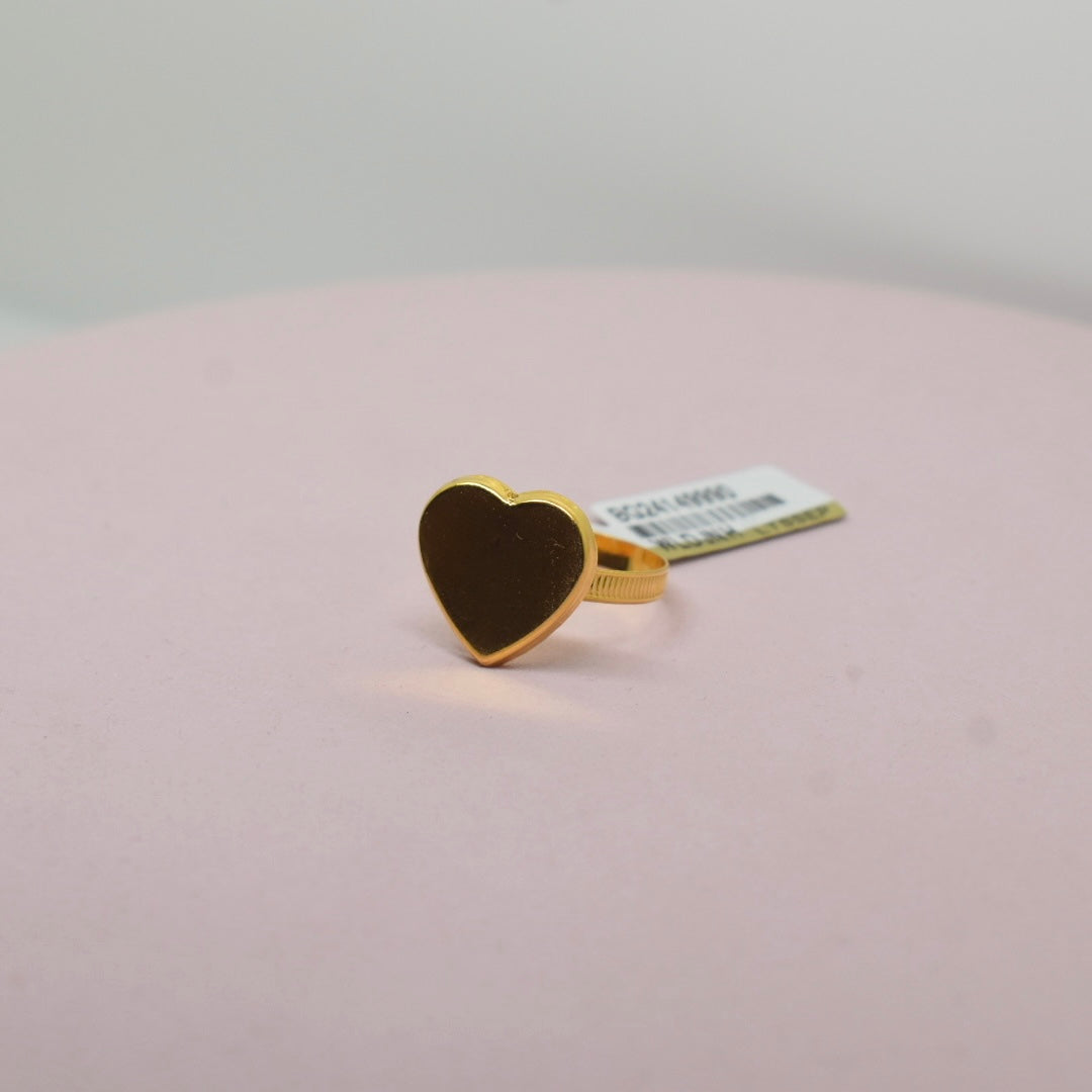 *LIMITED* 21K Yellow Gold - Polish Heart Ring