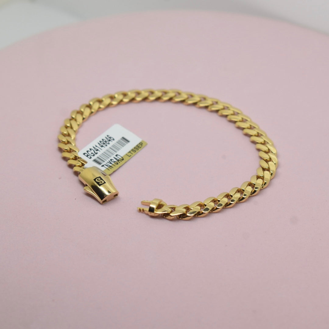 18K Gold - Monaco Classic 6mm Plain Bracelet