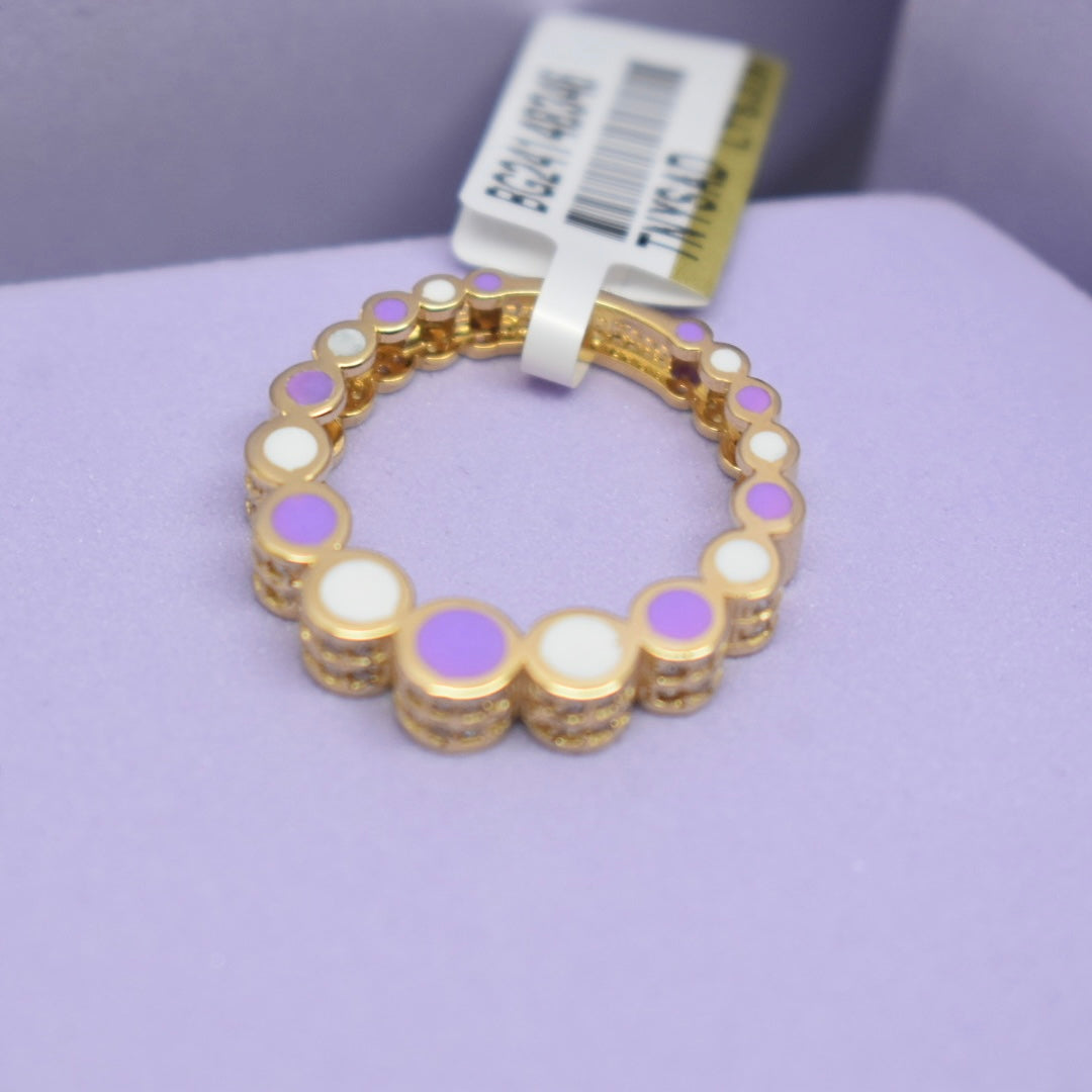 *SUMMER COLLECTION* 18K Gold - Purple Enamel Stone Ring