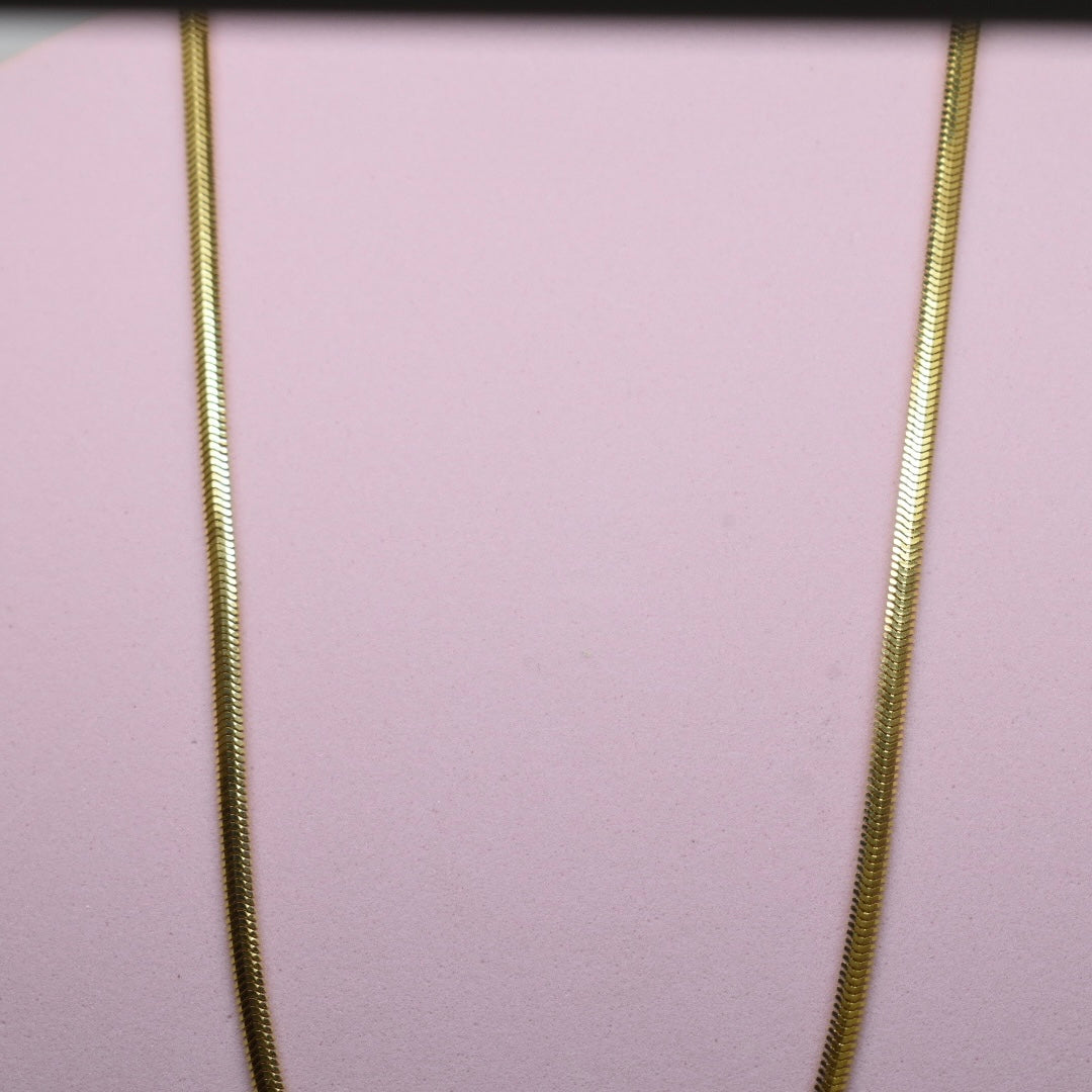 Real 18K Yellow Gold - *NEW* Thin Cobra Snake Chain