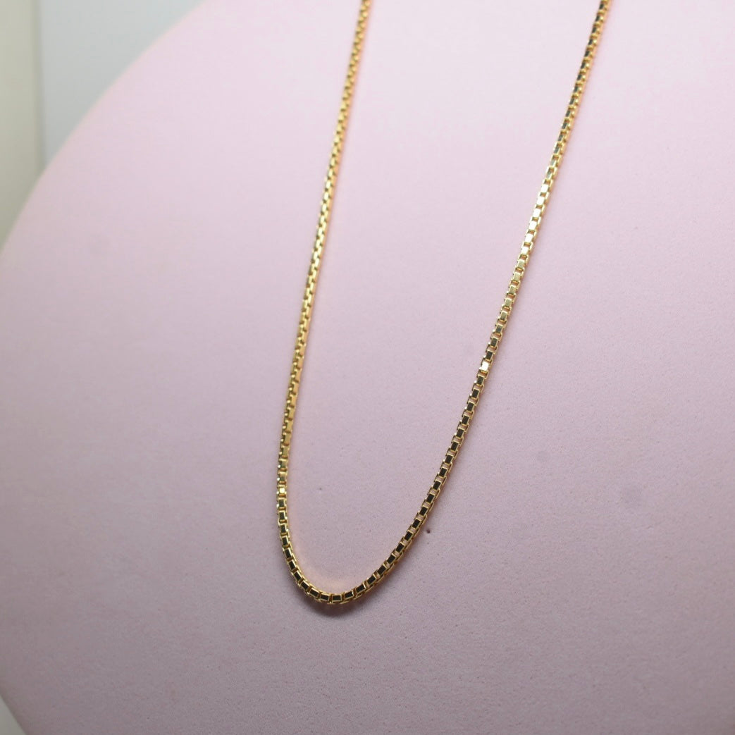 18K Gold - MIJ Thick Solid Box Chain