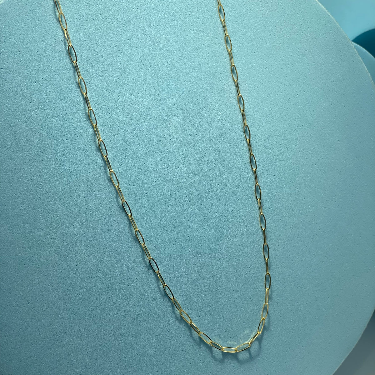 Real 18K Yellow Gold - *NEW* Paper Clip Thin Chain