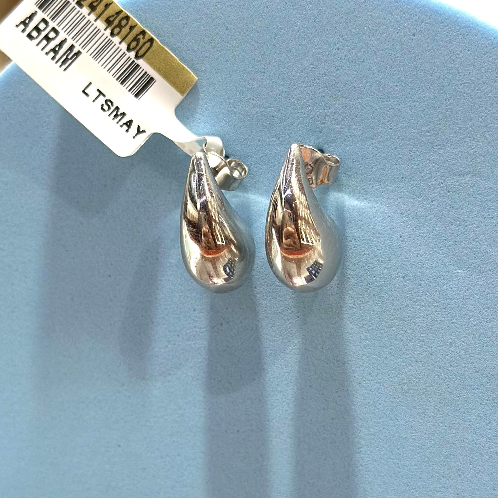 Real 18K White Gold - Teardrop Extra Small Earrings