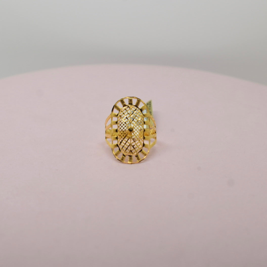 *LIMITED* 21K Yellow Gold - Hand Lazered Turkish Ring