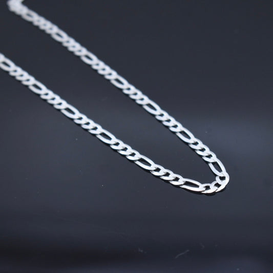 925 Sterling Silver - Small Thin Figaro Chain