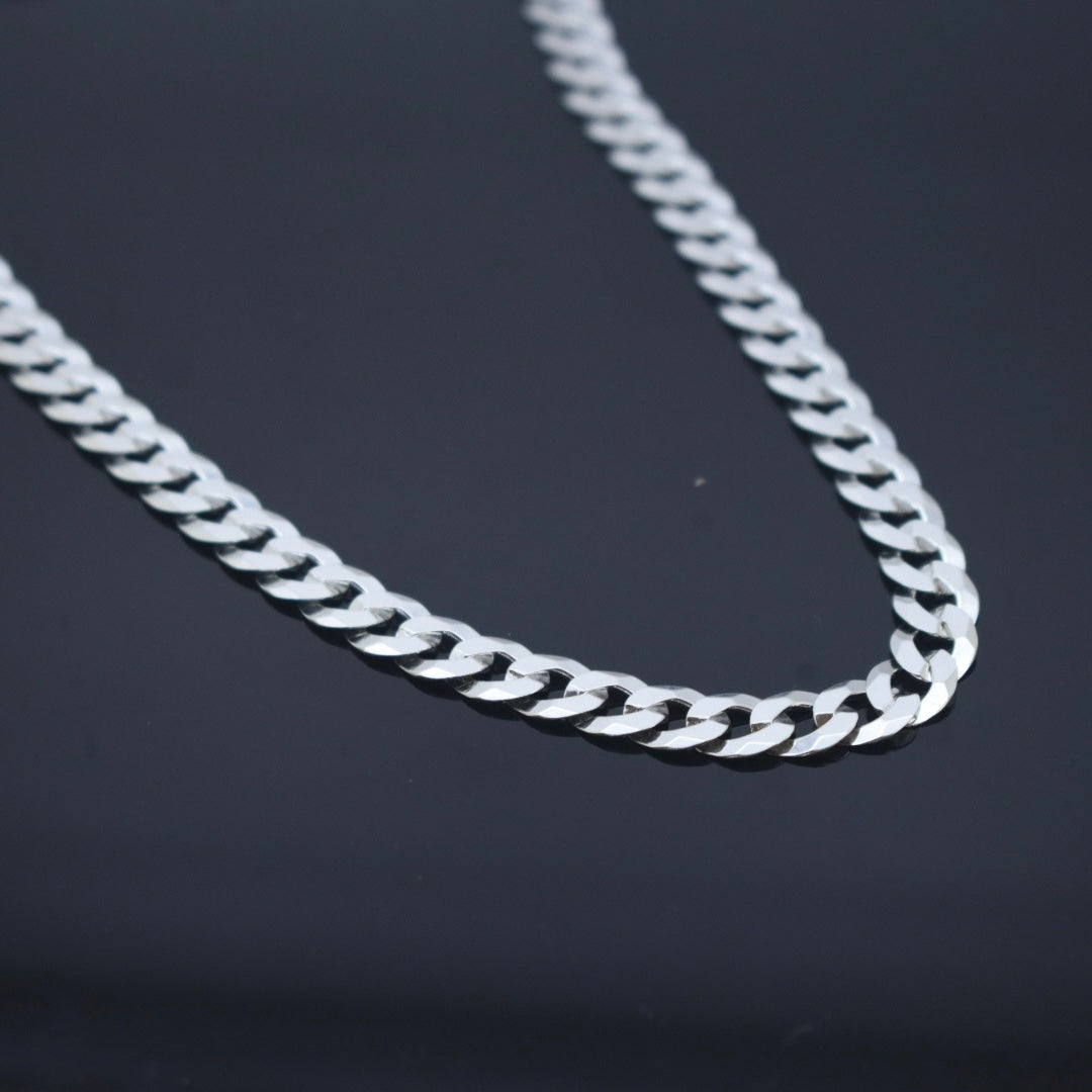 925 Sterling Silver Medium Curb Chain – Sana Jewellers