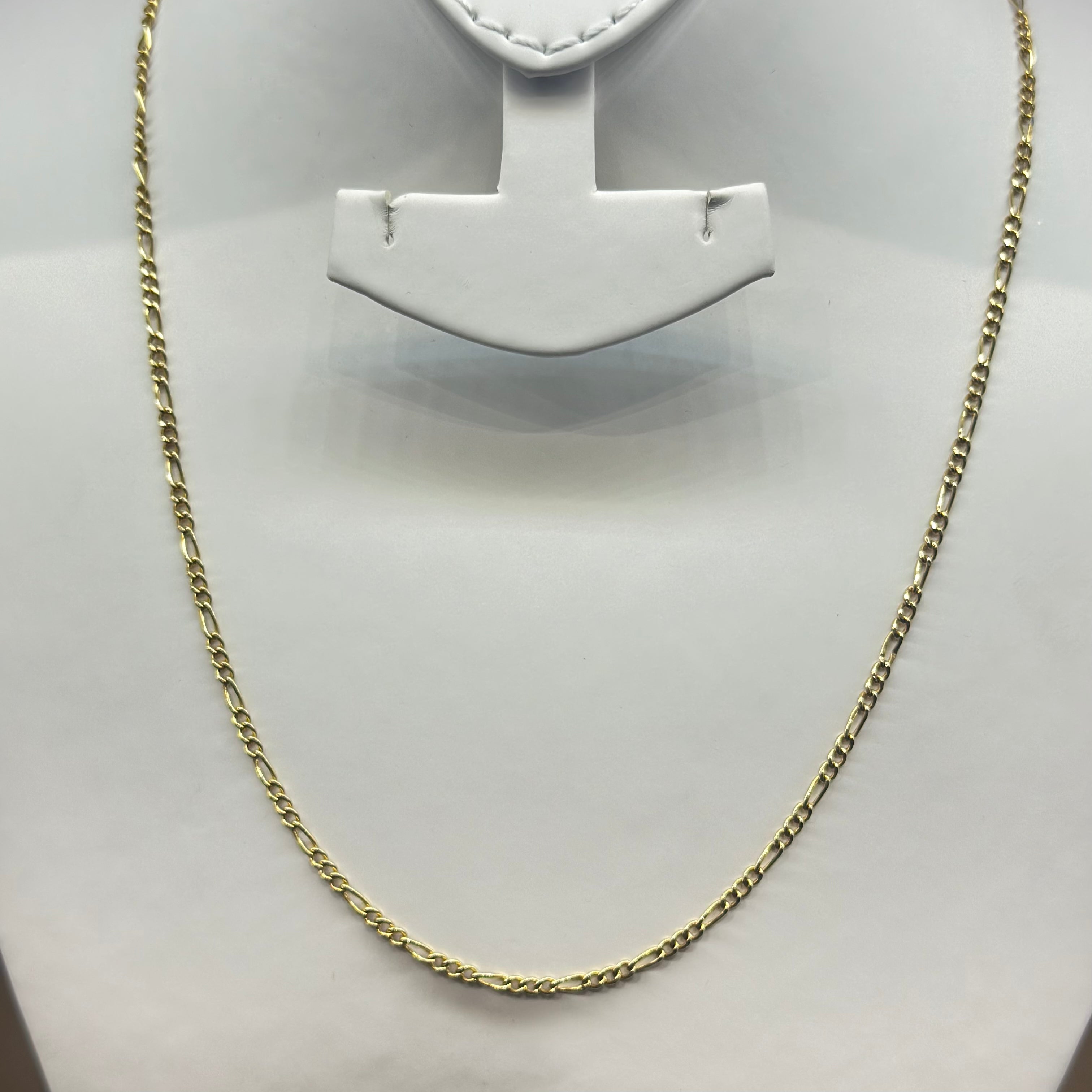 Real 18K Yellow Gold - Figaro Thin Chain