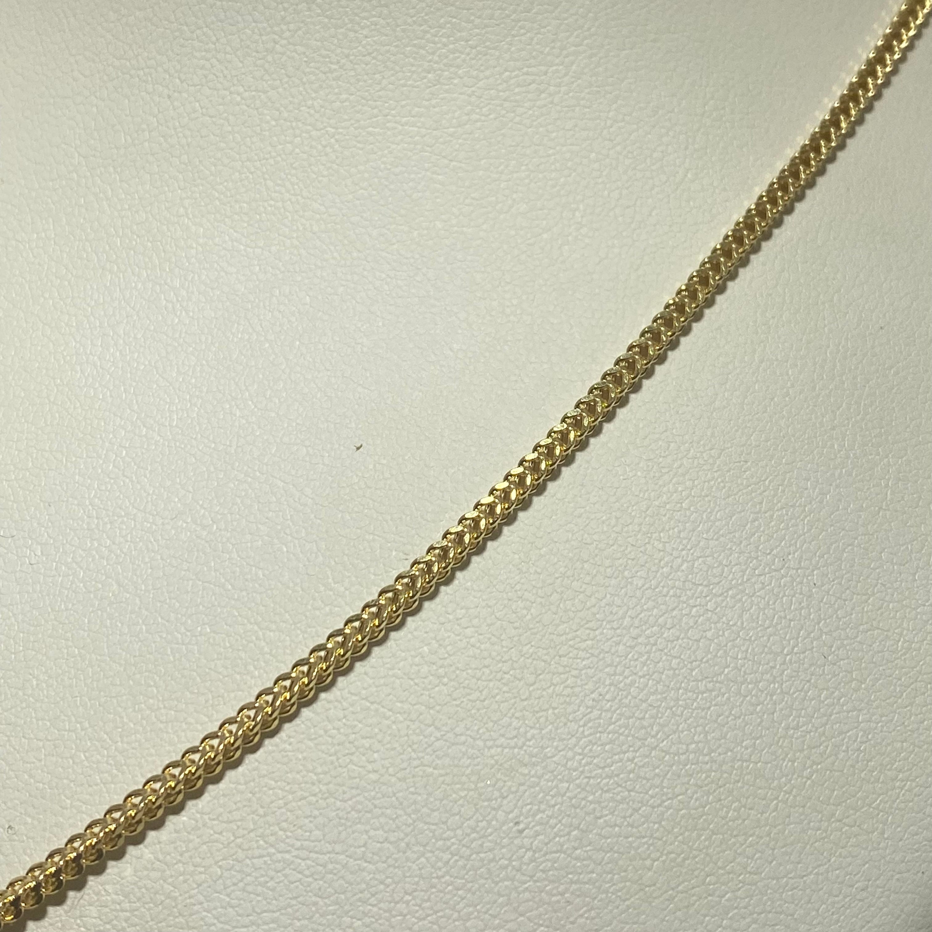 Real 18K Yellow Gold - Unisex Thick V Chain