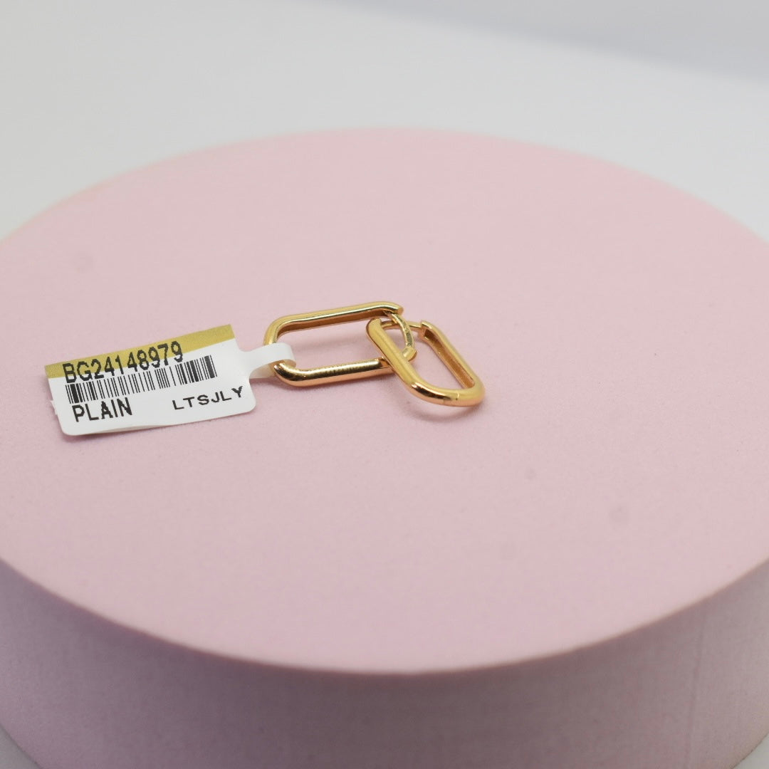 *NEW* Real 18K Gold - Paper Clip Earrings