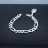 925 Sterling Silver - Medium Figaro Bracelet